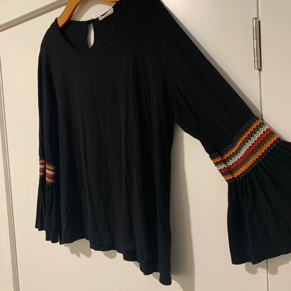Pebble and Stone Bell Sleeve Top